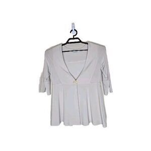 Sympli The Best Canada Open Front One Button Women's Shirt Cardigan Size 6 t70